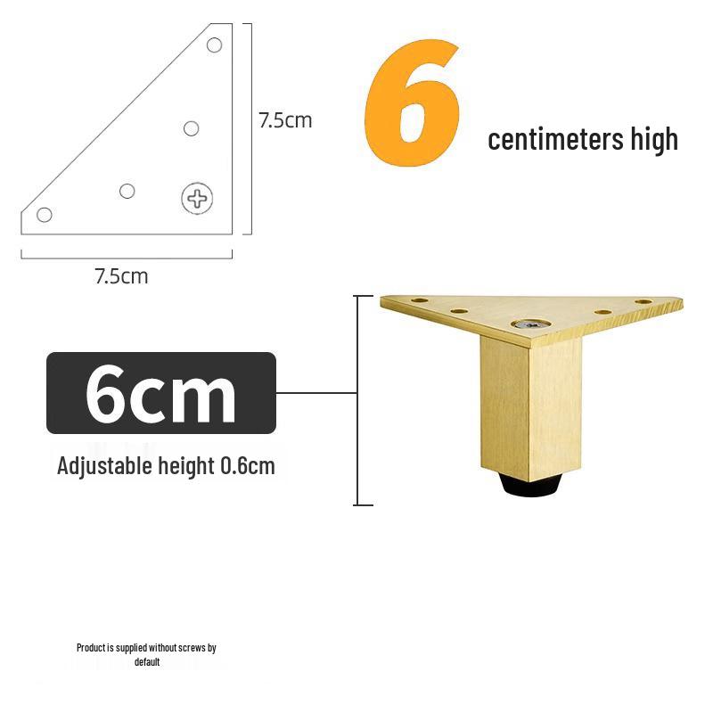 Triangular Aluminum Alloy Adjustable Sofa and Cabinet Legs