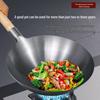 Zhangqiu Non-stick Cast Iron Wok with Large Ladle for Home & Restaurant Use - Suitable for Gas Stoves