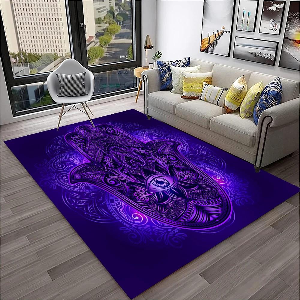 3D Evil Eye Nazar Tree of Life Carpet Rug for Home Living Room Bedroom Sofa Playroom Doormat Decor,Area Rug Non-slip Floor Mat