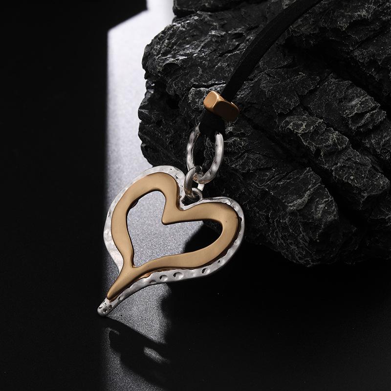 Love Heart Pendant Women S Metal Simple Fashion Long Sweater Chain