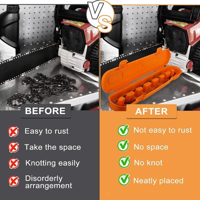 Heavy Duty Chainsaw Chain Holder for 6-20 Inch Chains Organizer Space Saving Designs with Hanging Holes for Easy Storage