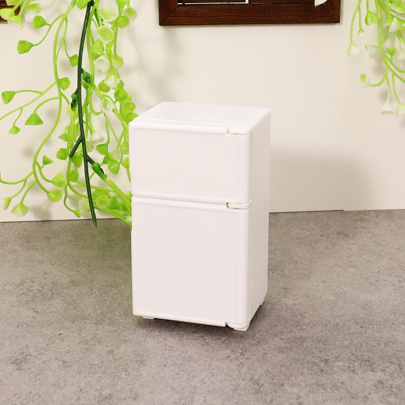 1:12 Miniature Dollhouse Kitchen Toy White Refrigerator Ornament