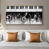 Piano Keys Posters and Print Canvas Paintings Abstract Wall Art Pictures for Living Room Musical Note Black and White Home Decor