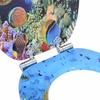 Soft Close Toilet Seat Set 2 pcs Deep Ocean Blue 44 x 38 cm