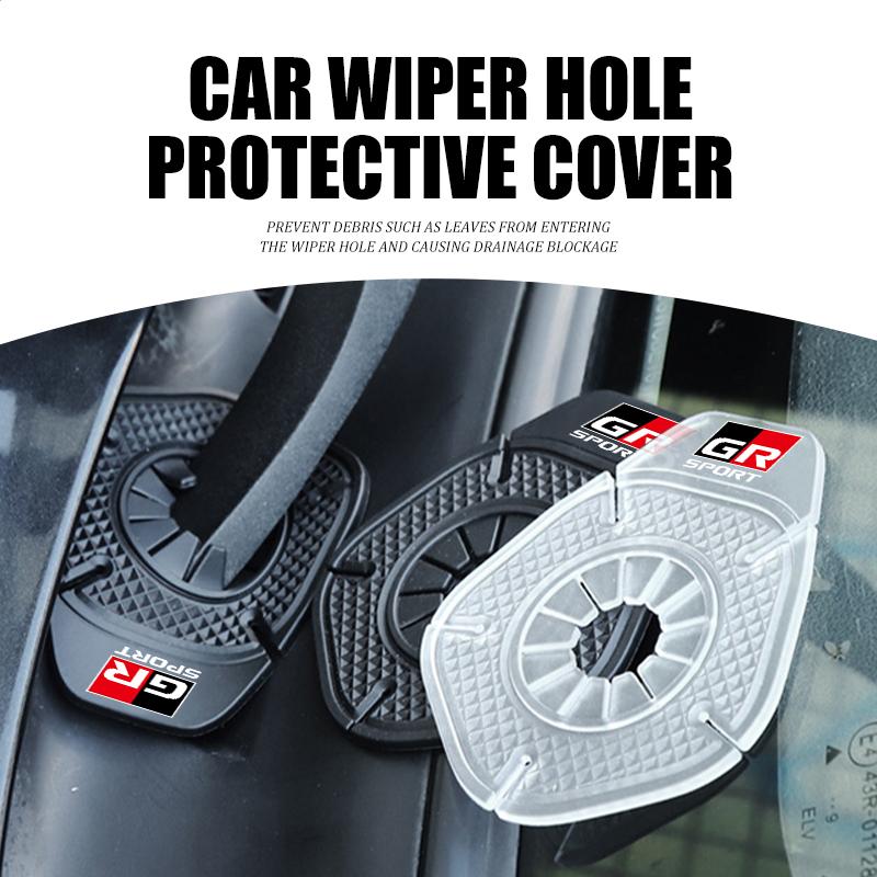Car Silicone Dust Cover Wiper Hole Protection Auto Accessories For Toyota Camry Highlander C-HR Hilux Vios Rav4 Prius Yaris TRD