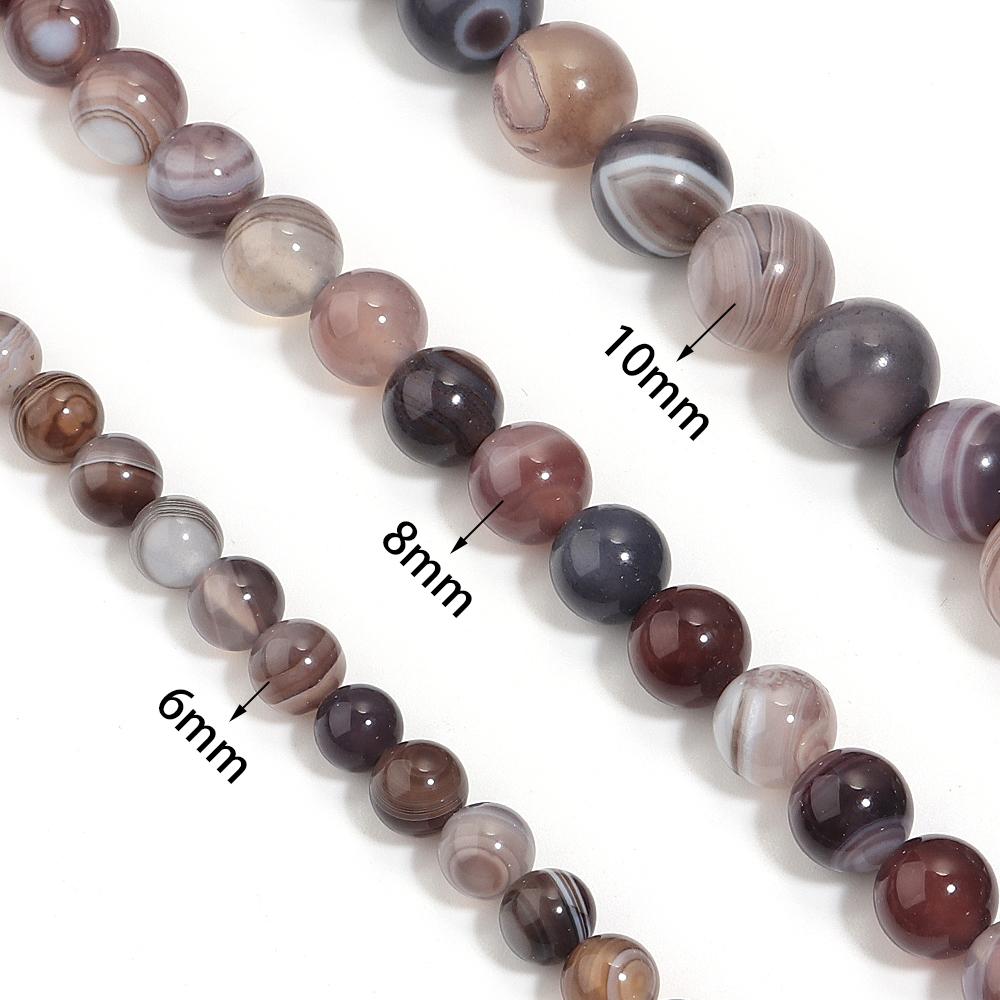Natural Stone Beads 4 6 8 10mm Persian Gulf Agate Stone Round Loose Beads For Jewelry Making DIY Bracelets Necklace Accessories