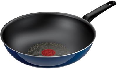 Tefal Deep For Gas Fire Blue Intense Wok Blue D53319 Woktopf, 28 cm, Wok, Nur, PFOA, Antihaftbeschichtung, Langlebig