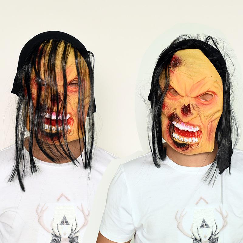 

Horror Skeleton Ghost Mask Headwear Halloween Masquerade Costume Latex Props Style 1