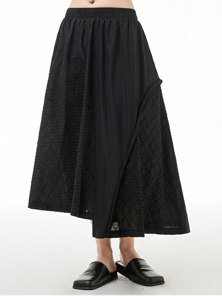 XITAO Asymmetrical Black Casual Skirt Women WMD6456