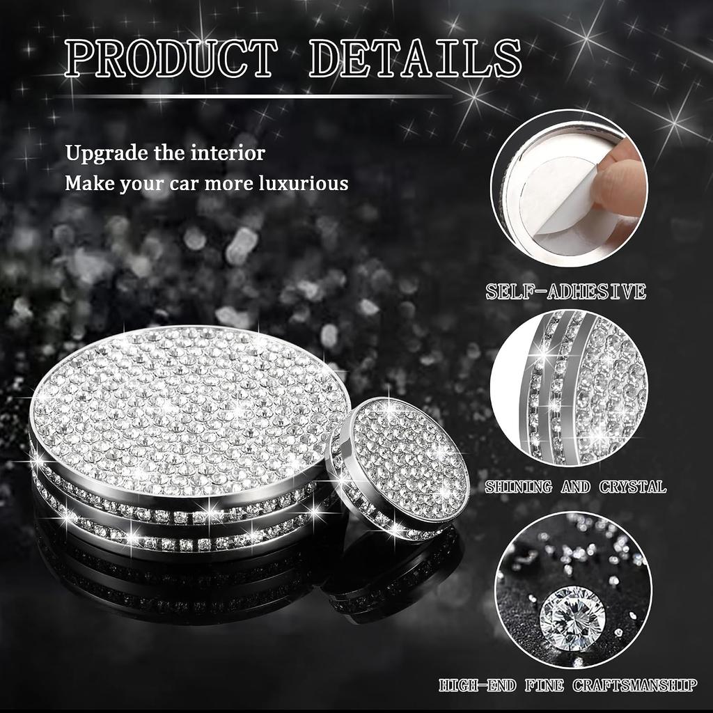 TOMALL Bling Center Console Multimedia Knob Button Cover Compatible with Cadillac CT5 CT6 XT4 XT5 XT6 Crystal Media Button Cover Trim Bling Interior