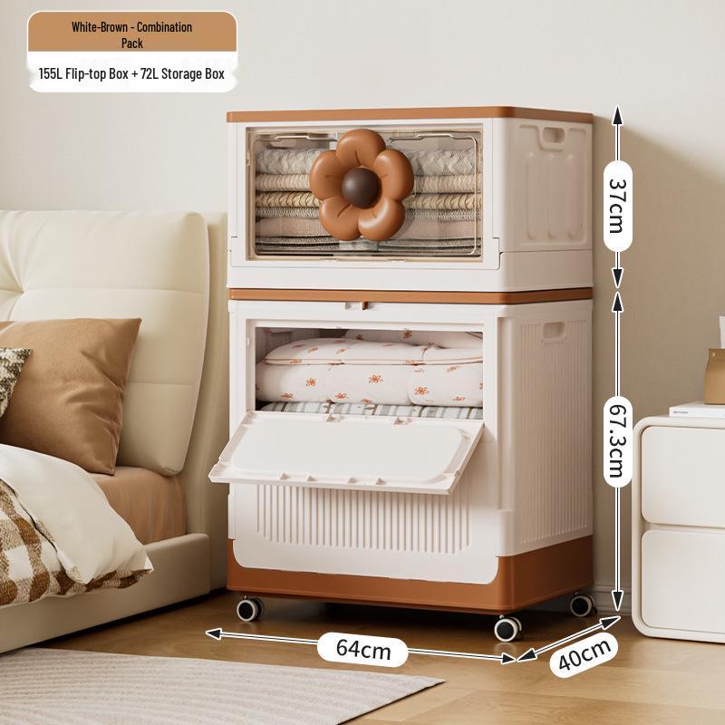 Haixing Large Capacity Folding Plastic Laundry Hamper with Lid
