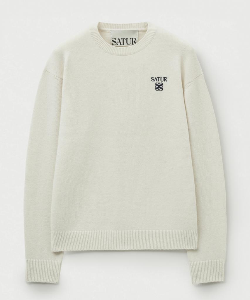 Seteo Lauren Classic Logo Knit White