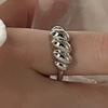 Foxanry 1 Pc Copper Color Personality Geometric Ring For Women Couples Vintage Creative Simple Birthday Jewelry Accessories Gift