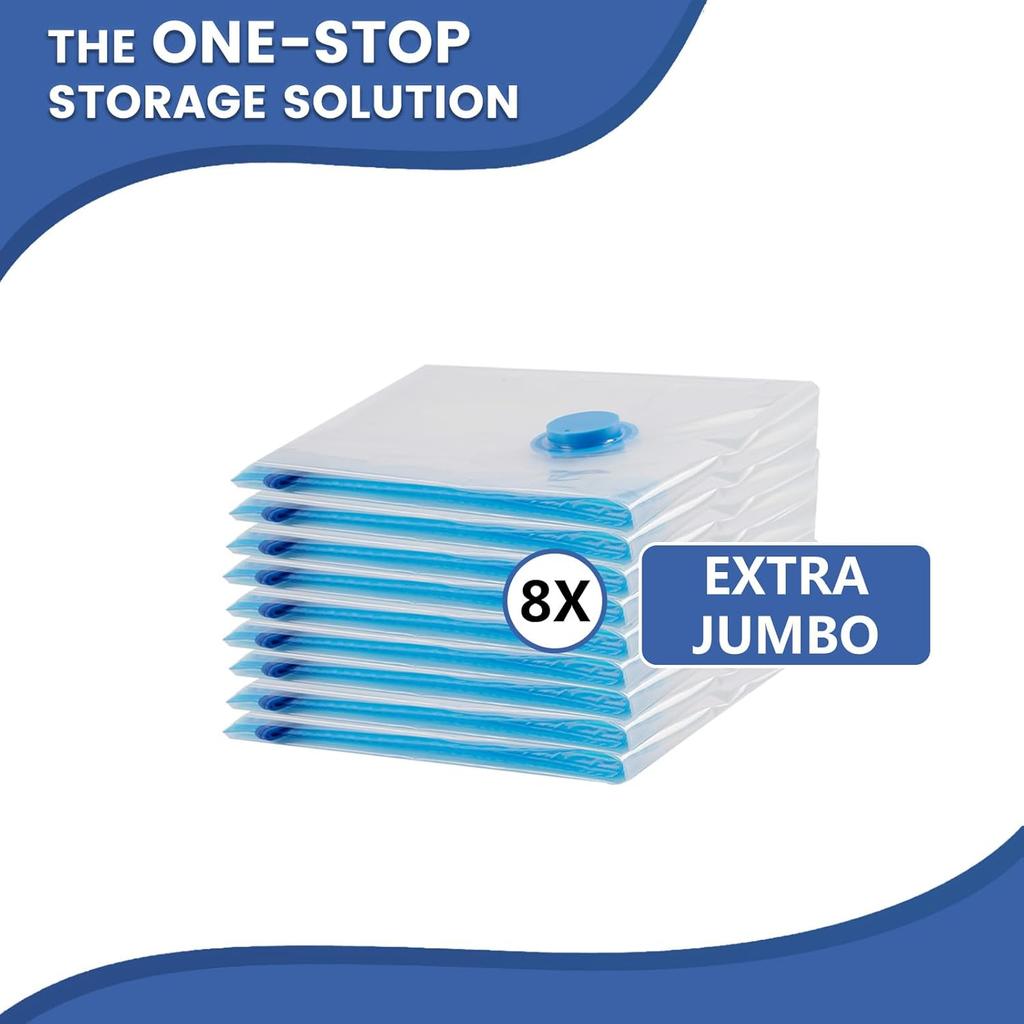 10 Pack Vacuum Storage Bags Large Vacuum Seal Bags for Clothing, Space Saver Bags for Travel Lugggage Organizer Bedding