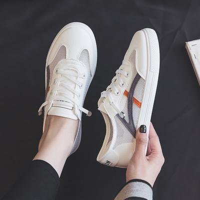 Zomer nieuwe ademende kleine witte schoenen dames tide student mesh veelzijdige casual board schoenen platte schoenen