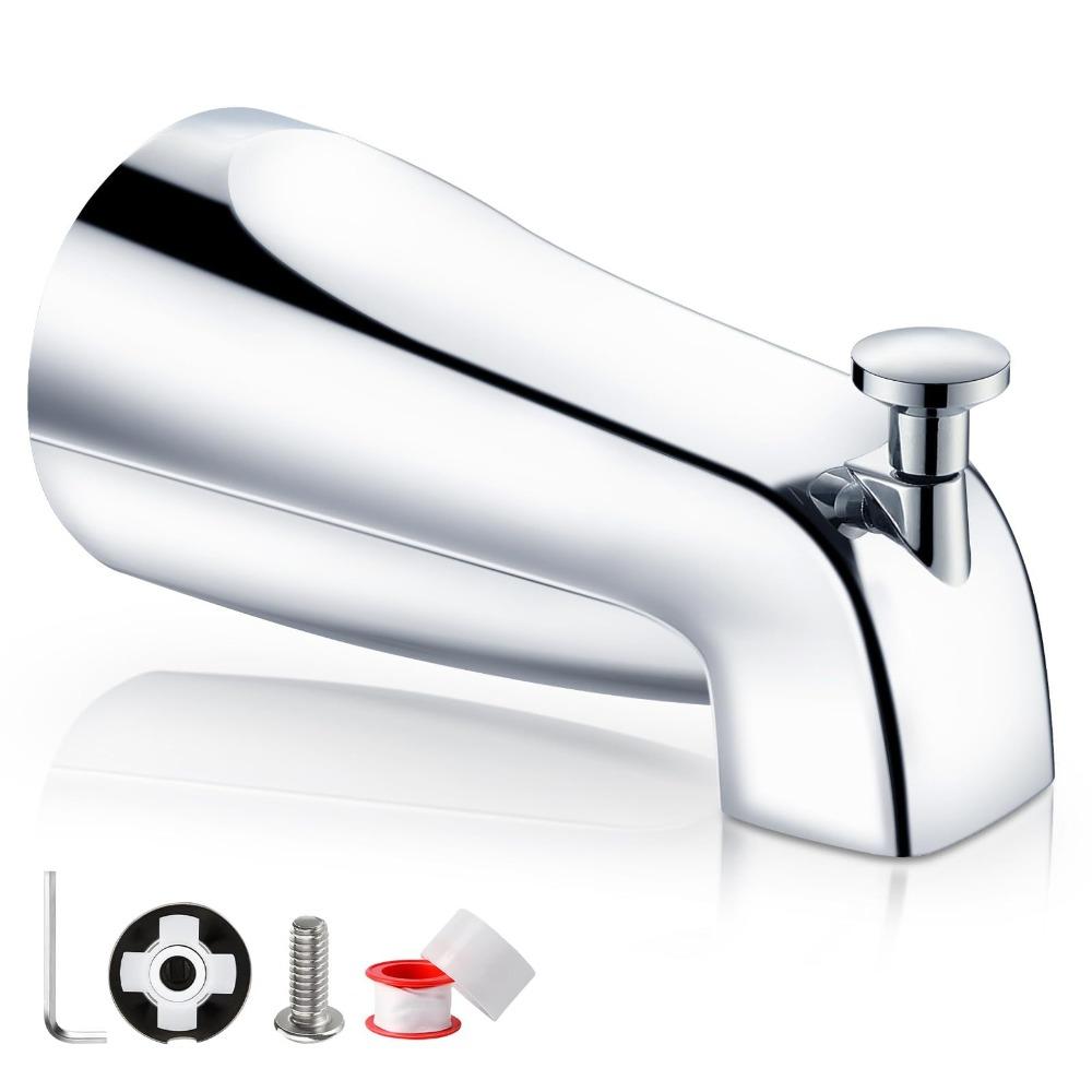 Durable Bathtub Faucet Spout Zinc Zinc Zinc Alloy Pull Type Faucet Diverter Faucet Easy Installation