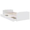 Vidaxl Struttura Letto con Cassetti, Bianca, Legno di Pino, 90 X 200 Cm