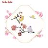 Na Yang Mid-Autumn Rabbit & Floral Embroidery Patch for Handbag & Clothing Decor