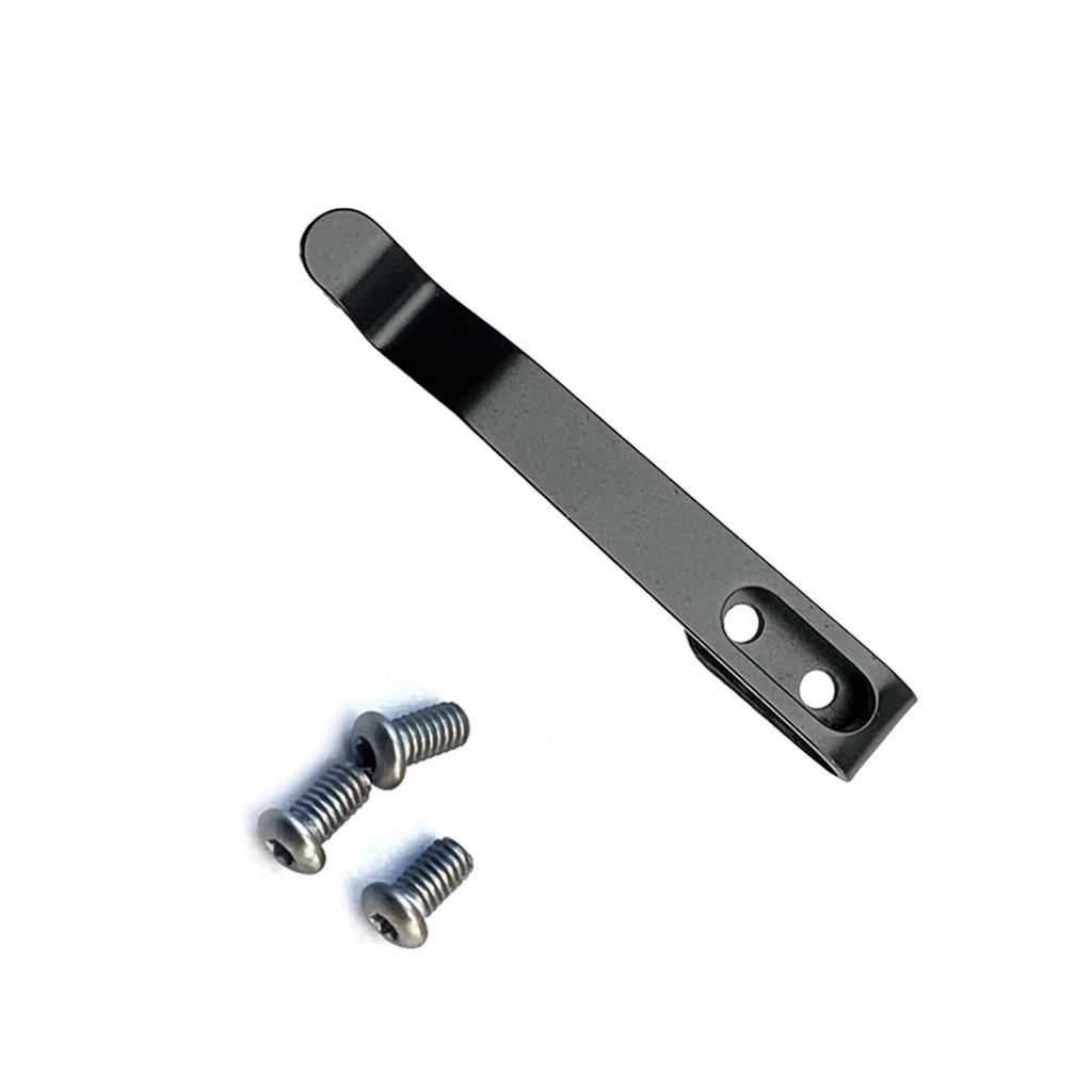 Stainless Steel Back Clip for Pocket Knife Waist Clip Folding Knives Handle DIY Make Accessories Parts with 3pcs Screws