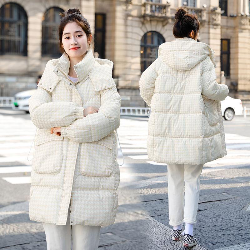 Plus Size Womens Winter Coat Thickened Loose Long Cotton Jacket High Quality Drawstring Waist Outwear