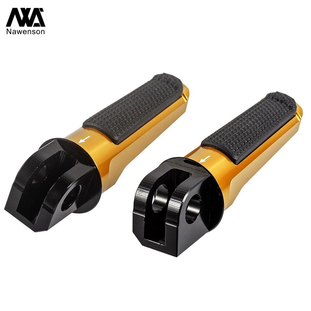 Foot Pegs Motorcycle Footpegs Front Pedals Rider Footrest for Kawasaki Z1000 10-21 for ZH2 20-21 for ZX-6R 03-21 for Z800/E золотой