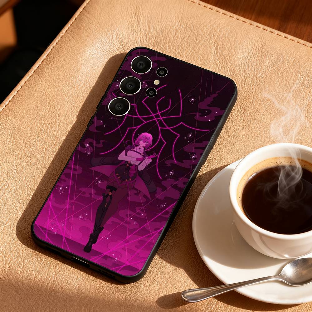 Honkai Star Rail Game Kafka Phone Case For Samsung S26,S25,24,23,22,30,21,10,9,Ultra,Plus,Lite,Black Soft Case