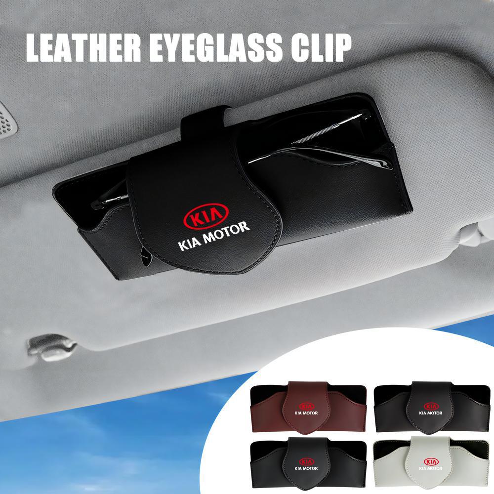 Multifunctional Car Sunglasses Storage Clip Eyeglass Box Auto Interior Accessories For Kia Sportage 3 Rio K2 K5 K3 Ceed Carnival wszj80