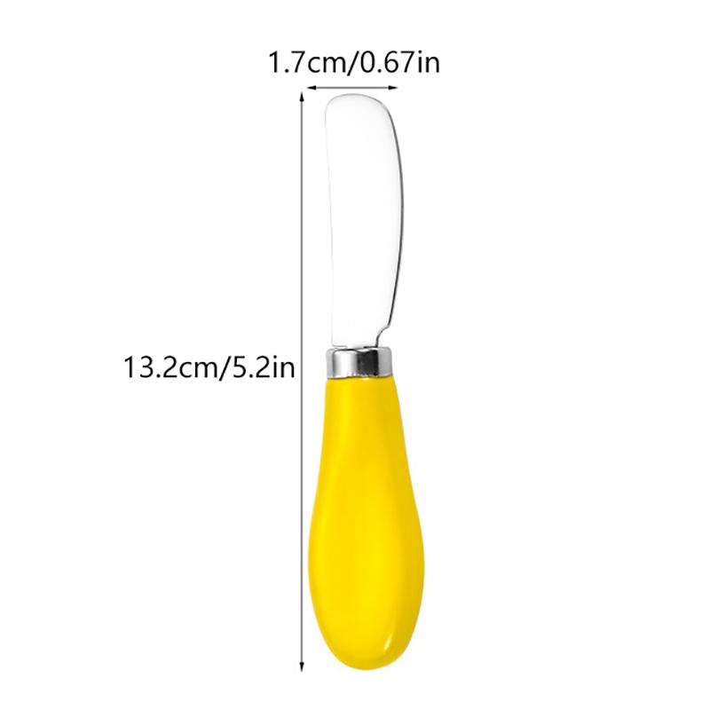 Stainless Steel Cheese Knife Ceramic Handle Butter Knife For Butter Bread Jam Cream Spatula Baking Cake Scraper