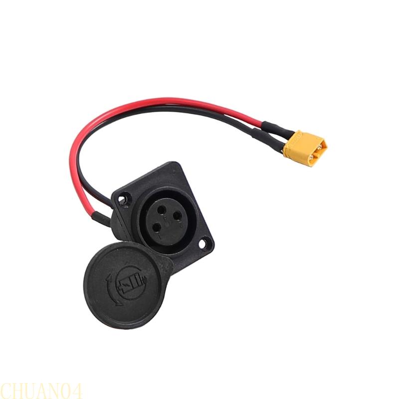 A1A2 Electric Scooter Power Input Port Replacement 3Pin Charging Plug Power Port