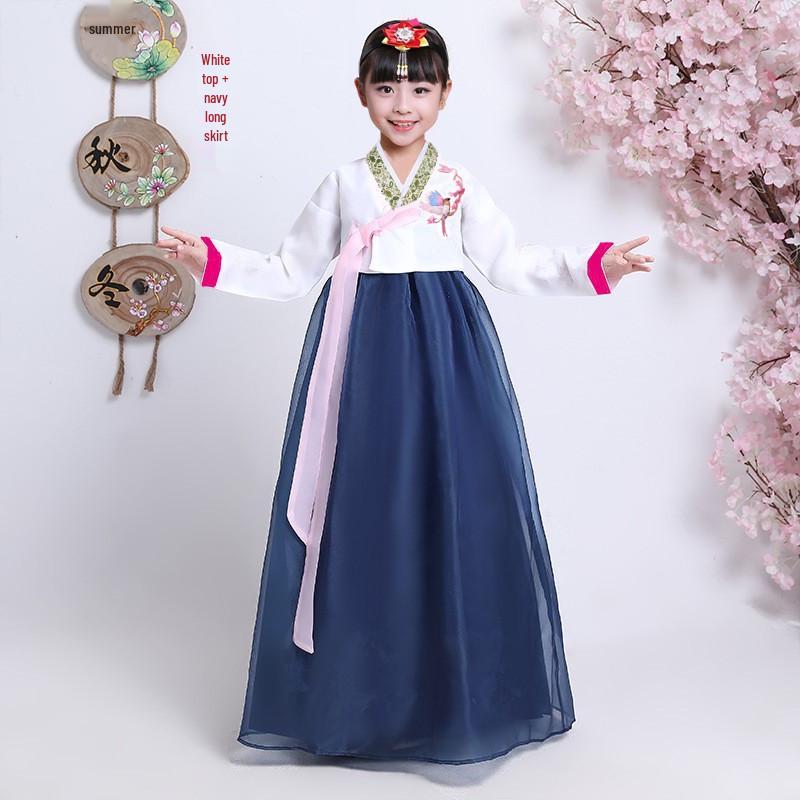 Adult Female and Children's Traditional Korean Hanbok Performance Costume
