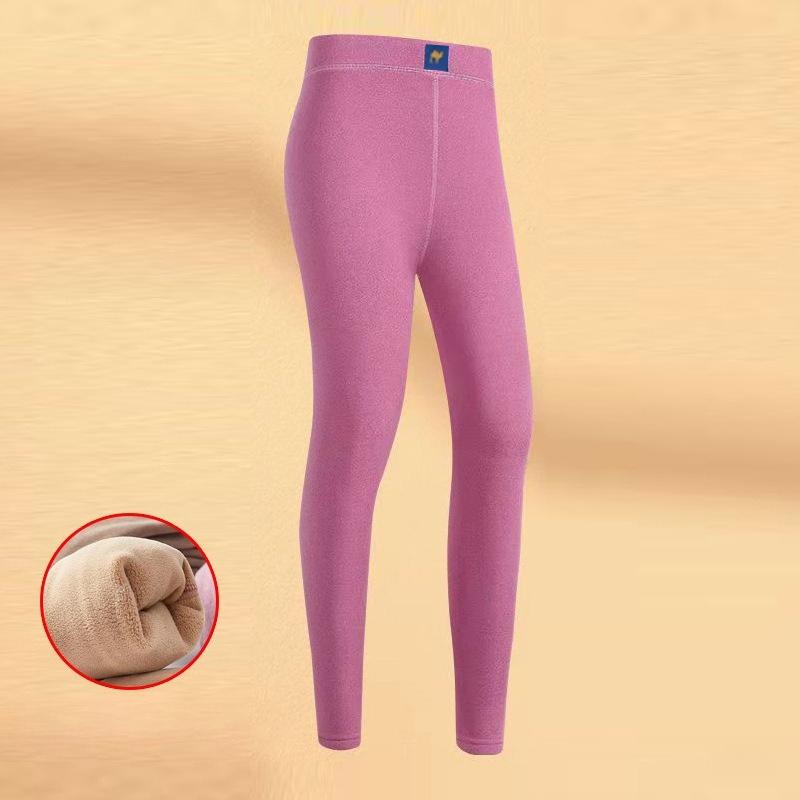 High Waist Women's Fleece Lined Thickened Base Layer Thermal Pants Lamb Wool Cotton Warm Leggings for Winter