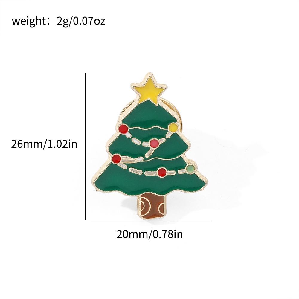 Alloy Material Christmas Brooch Cartoon Character Design Drip Oil Craft Xz3102-1 Xz3102-2 Xz3102-3 Xz3102-4 Xz3102-5 Xz3102-6