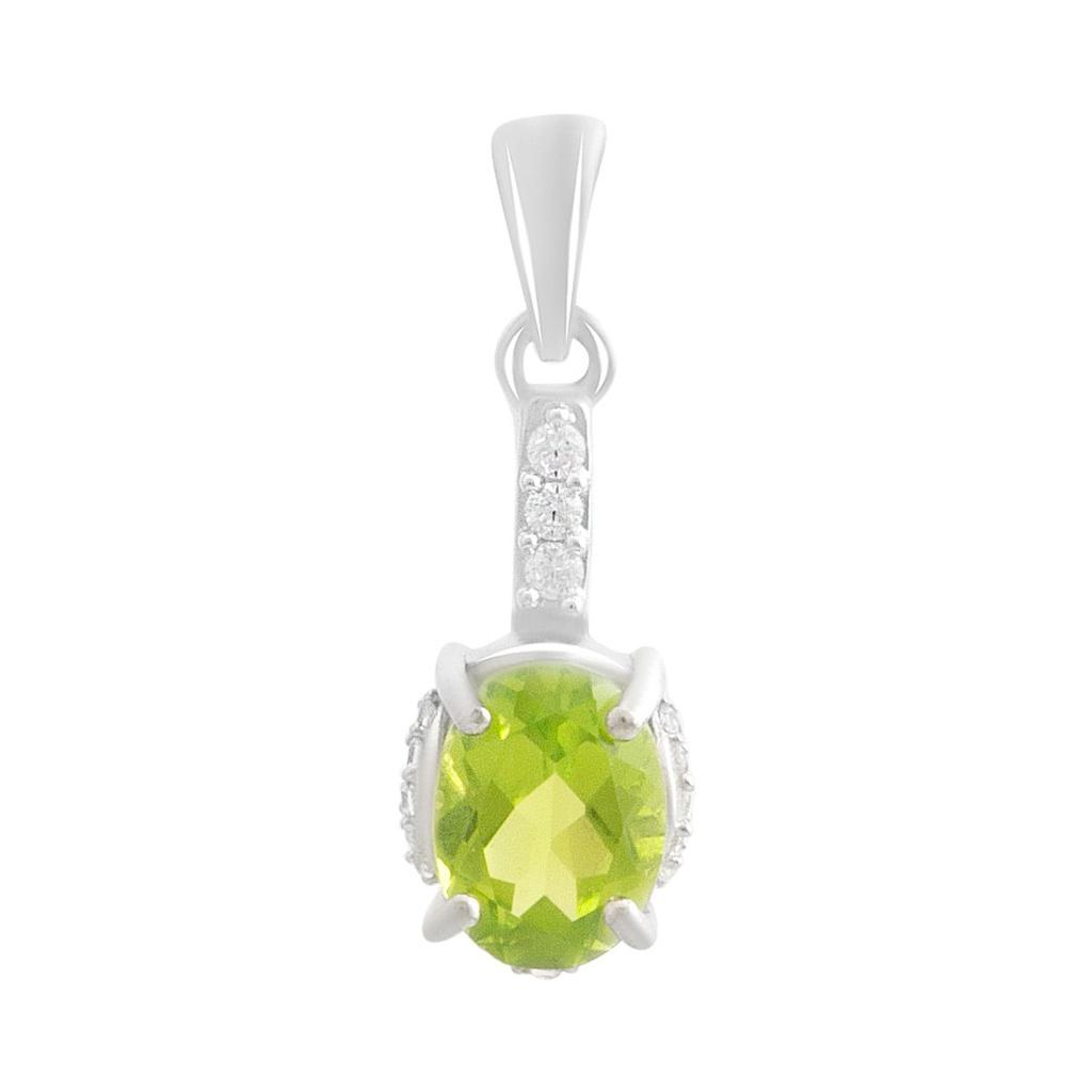 Серебряная подвеска с хризолітом (60002178)