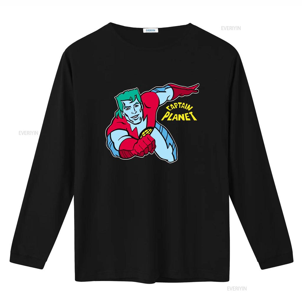 Captain Planet T Shirt Vintage Washed Graphic Versatile Top For Everyday Wear Stretched Streetwear Homme Stylish Casual