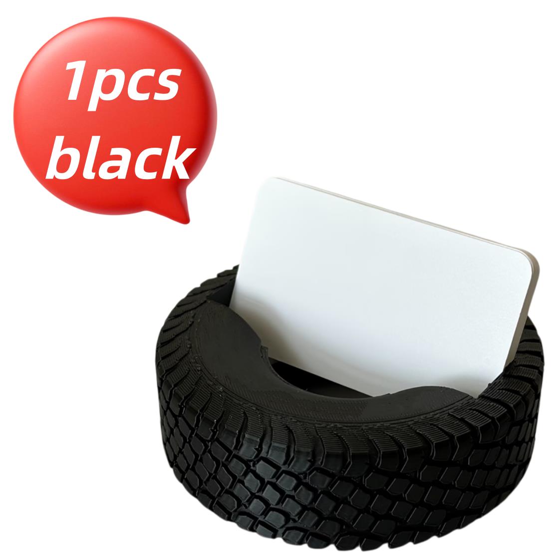 1pcs Tire-Shaped Business Card Holder – Realistic Tread Desk Organizer for Office, Auto-Themed Decor