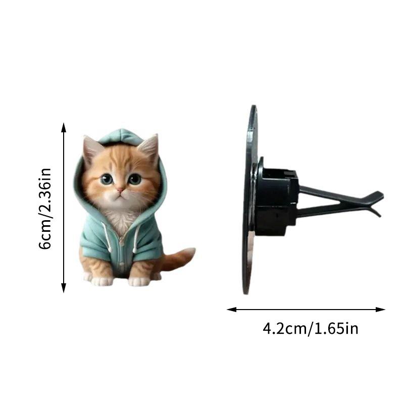Car Outlet Vent Perfume Clips Cat Air Freshener Diffuser Aromatherapy Decoration Interior Aromatherapy Pad Car Cat Shape Clip