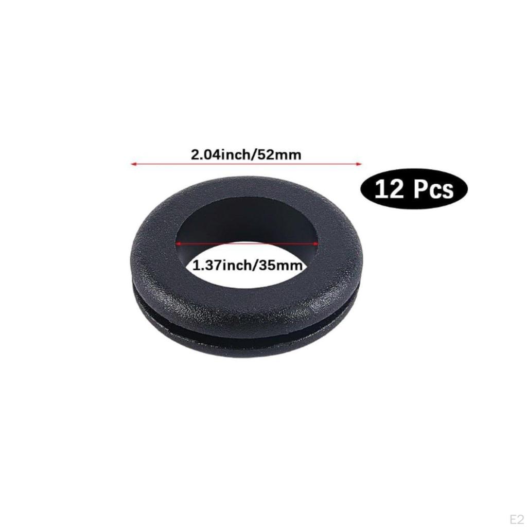 12 Pieces Rubber Grommet Set DoubleSided Firewall Wire Clean Finish Round Eyelet for