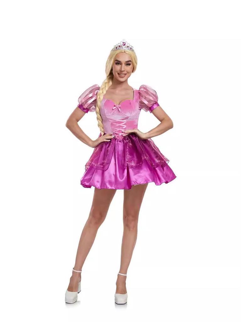 Disney Princess and Villain Cosplay Costumes: Snow White, Belle, Anna, Ariel, Evil Queen, Sleeping Beauty, Red Queen.