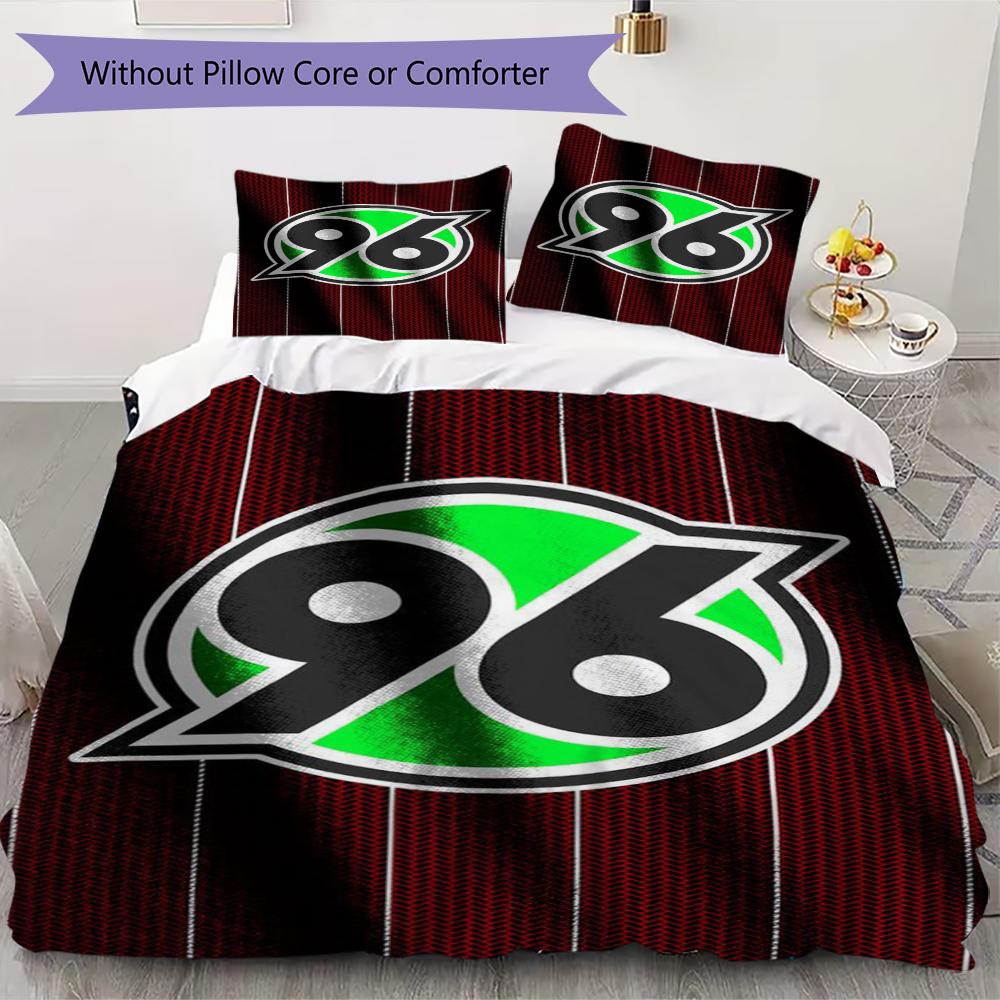 

Hannover 96 Pattern Bedding uilt Set uilt Cover Pillowcase Home Decoration Birthday Gift (1 * duvet cover + 2 * pillowcase without core)57 135x200cm