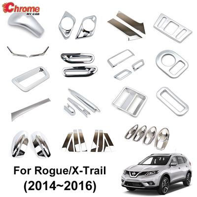Pentru Nissan Rogue X-Trail T32 2014 2015 2016, cromat, mânerul ușii, mânerul ușii, comutatorul ventilației de aerisire, capacul panoului ornamentat pentru mașină