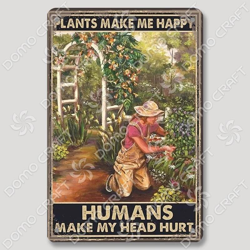 Vintage Cats Gardening Metal Tin Sign  xcm Wall Decor for Cafe Farmhouse Backgarden  Perfect for Home Decor  Gifts