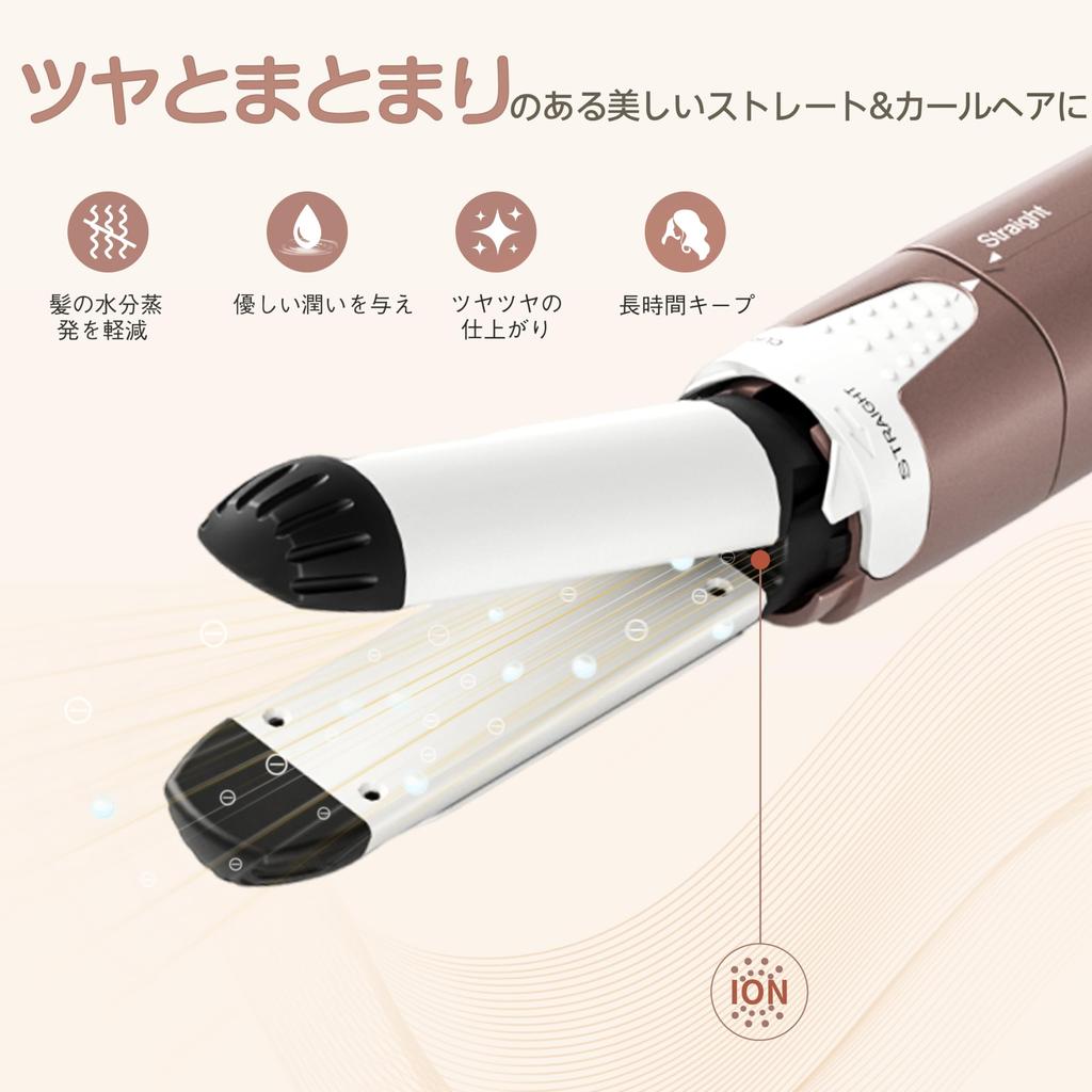 VAV Mini 2-Way Curl and Straightener Hair Iron, Portable, 200°C, Ideal for Home, Travel, Business Trips, Commuting, and Overseas Use