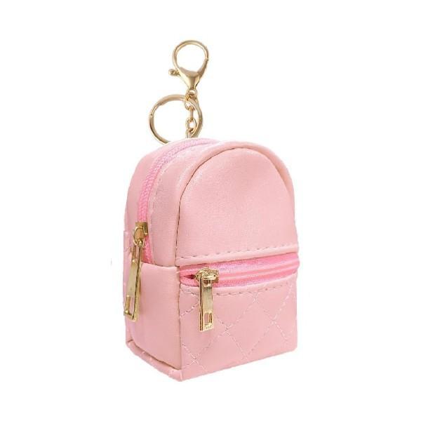 

Mini Pu Change Bag Mini Cute Little Backpack Key Bag Data Cable Lipstick Storage Bag S розовый