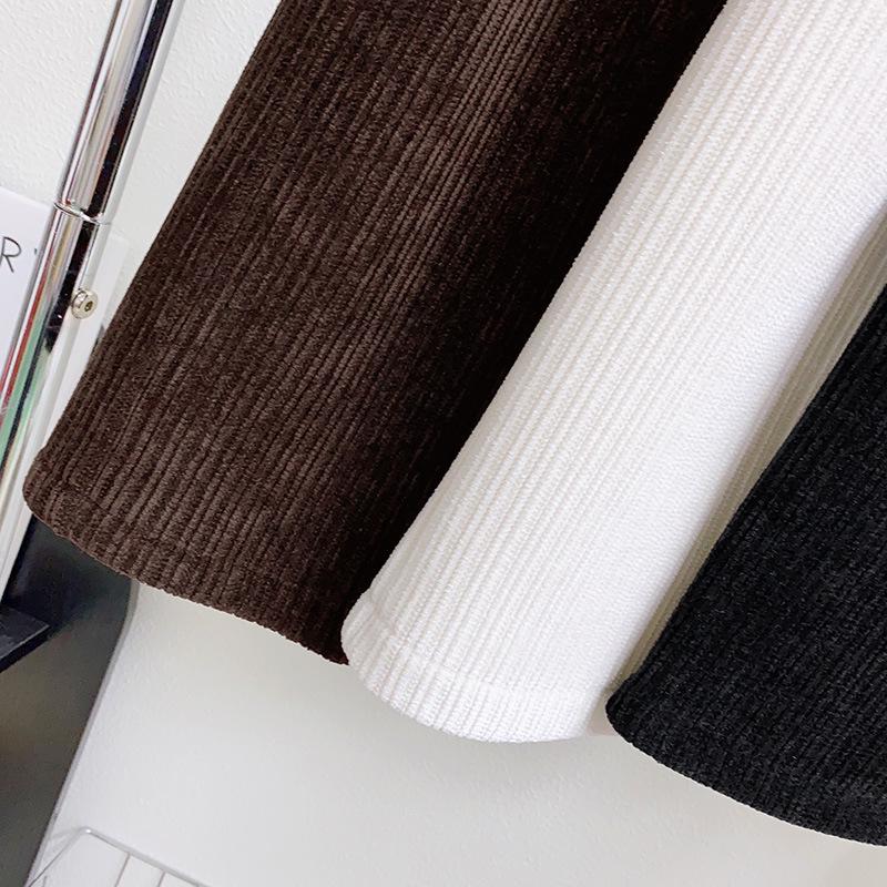 Very Fishy Girls' Winter Ribbed Wide-Leg Trousers (WE592): Thickened for Warmth