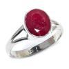 Roter Rubin(Simuliert) Edelstein Handgefertigt 925 Sterlingsilber Schmuck Ring S.9 D6v88