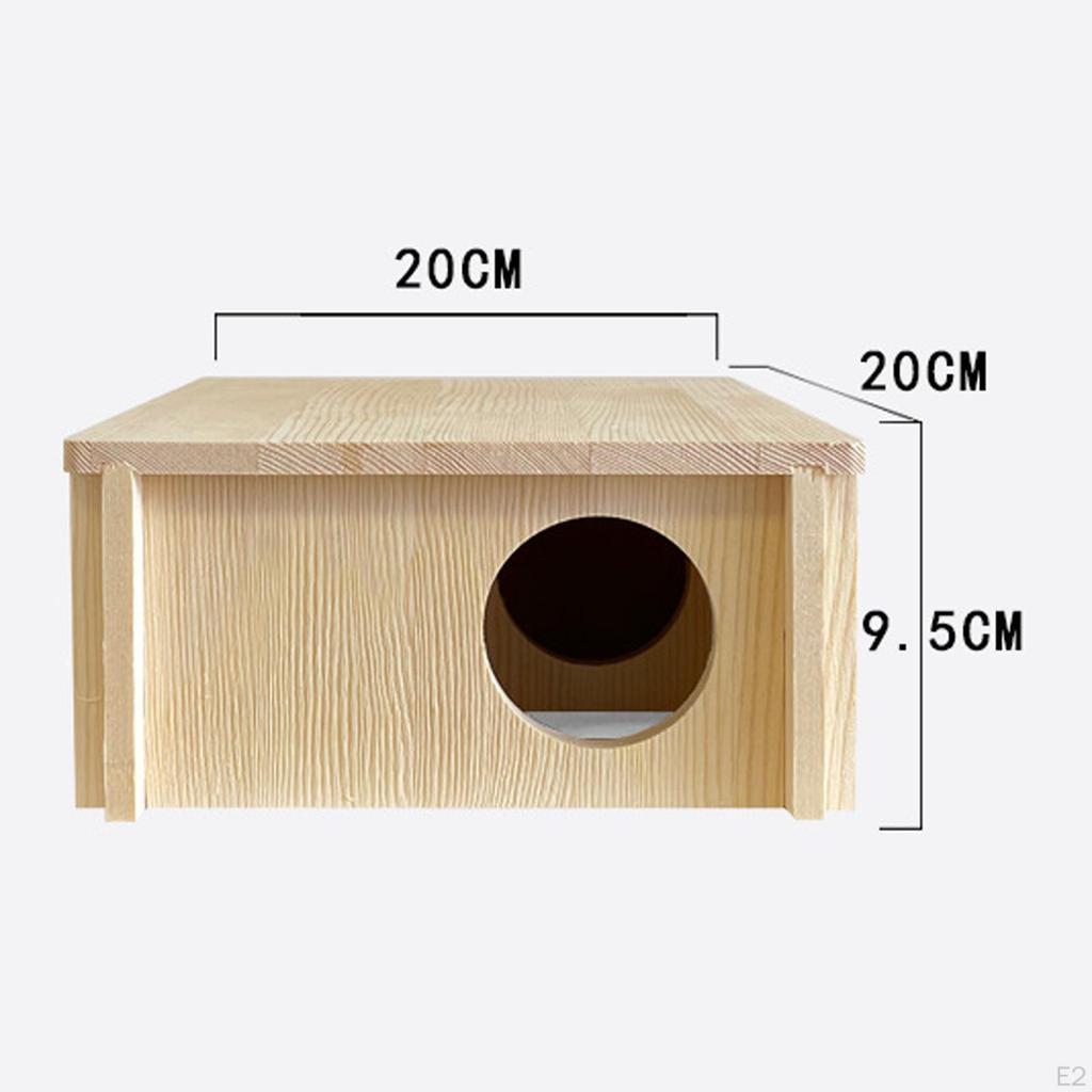 Multi Chamber Wooden Hamster House Maze, Tunnel Exploration Toy Cage,Nesting Habitat for Animals