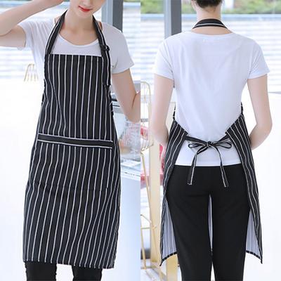 Adjustable Half Length Adult Apron Striped Restaurant Chef Apron Coffee Is Hotel Staff Apron Anti Stain Anti Dirt Apron