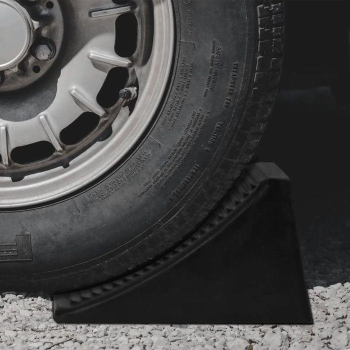 Cales de roue 4 pcs 16x9x9 cm Caoutchouc