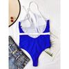 Women's Solid Color One Piece Swimsuit Sexy Belt Swimsuit