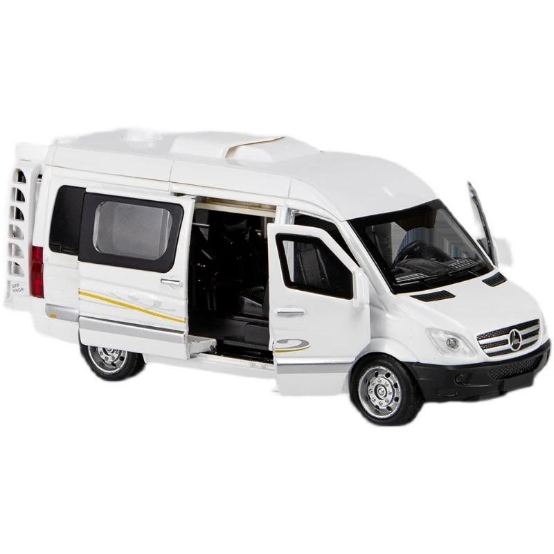 

1/32 Benz MB Sprinter MPV Van Spint RV литой игрушечный автомобиль модель автомобиля звук и свет детские игрушки коллекционные подарки на день рождения белый